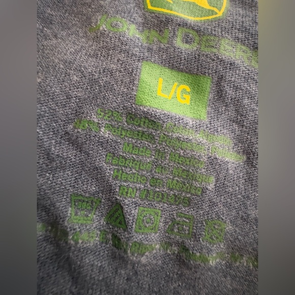 John Deere Floral Antlers Tee T Shirt Gray Large. NWOT - Picture 9 of 9